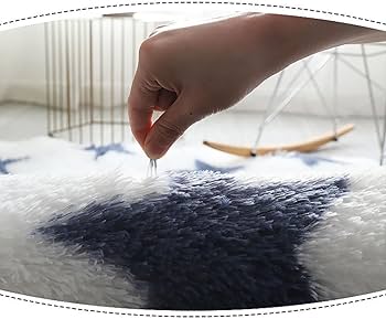 Amazon｜[DLAWF] 円形ラグ 洗える ブルー 100*100 カーペット 滑り止め